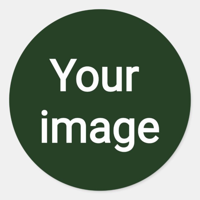 Pegatina Redonda Upload Your Custom Image – Personalized Graphic (Anverso)