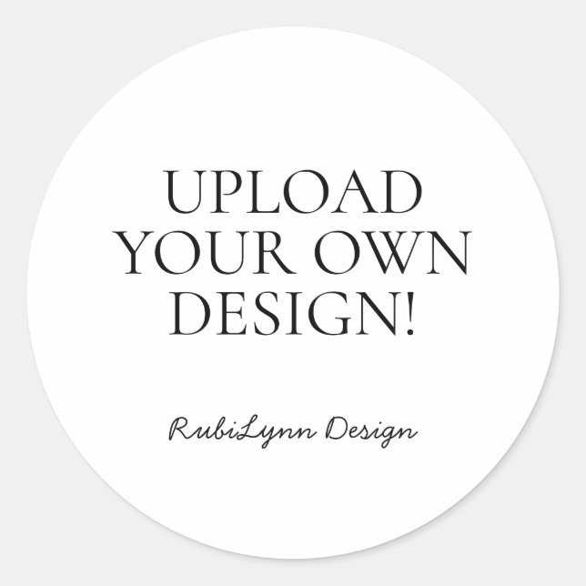 Pegatina Redonda Upload your own design, custom sticker printing (Anverso)