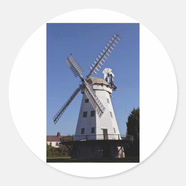 Pegatina Redonda Upminster windmill Essex (Anverso)