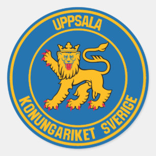 Pegatina Redonda Uppsala Round Emblem
