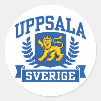 Pegatina Redonda Uppsala Sverige