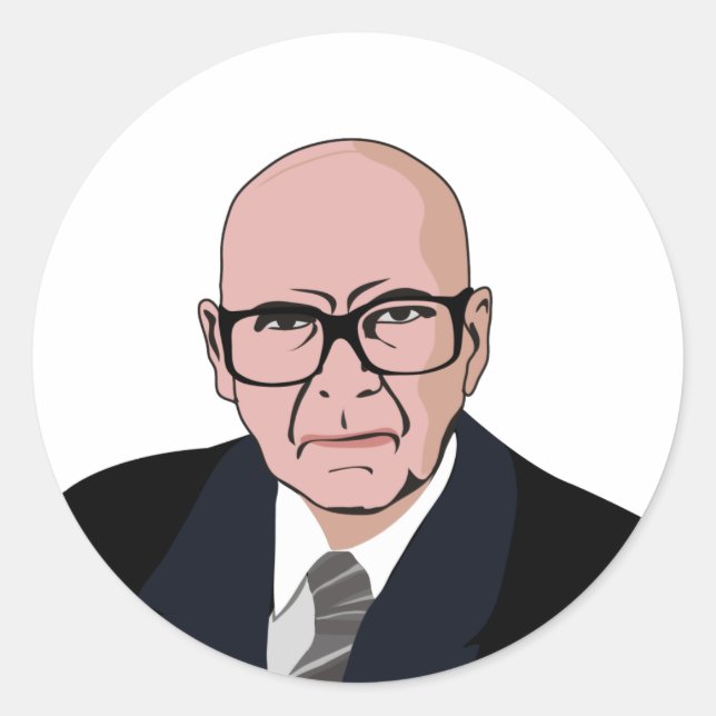 Pegatina Redonda Urho Kaleva Kekkonen (Anverso)