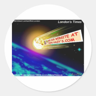 Pegatina Redonda URL De Haleys Comet Funny Cards Tees Mugs & Gifts
