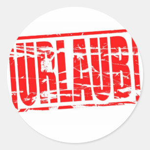 Pegatina Redonda Urlaub