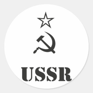 PEGATINA REDONDA URSS/CCCP/URSS