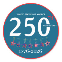 USA 250.º Aniversario 1776-2026 Patriótico 