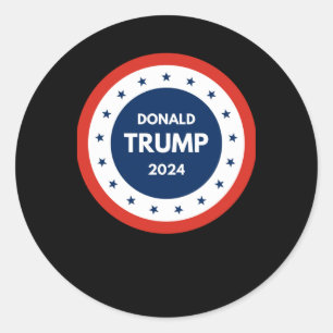 Pegatina Redonda Usa Donald Trump 2024