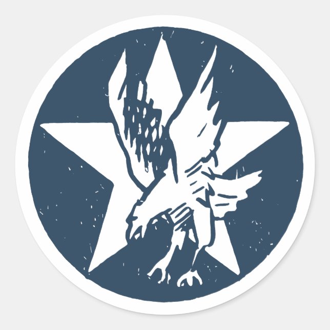 Pegatina Redonda USA Fighting Squadron Insignia (Anverso)
