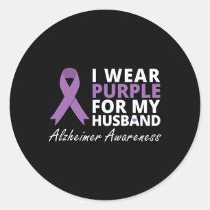 Pegatina Redonda Usa Púrpura Para El Amor De La Familia De La Cinta