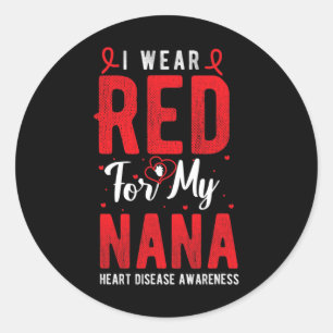 Pegatina Redonda Usa Rojo Para Concienciar Sobre Mi Enfermedad Del 