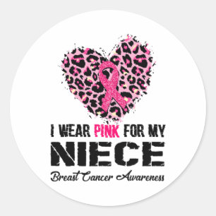 Pegatina Redonda Usa Rosa Para Mi Niña Para Concienciar Sobre El Cá