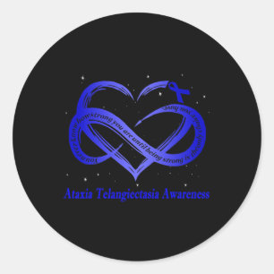 Pegatina Redonda Usar Azul Para Ataxia Telangiectasia Sensibilizaci