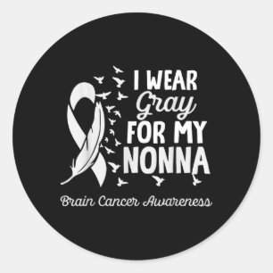 Pegatina Redonda Usar Camisetas Grises Para Nonna Conciencia Del Cá