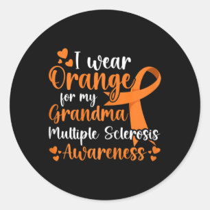Pegatina Redonda Usar Naranja Para Mi Hermana Con Conciencia De La