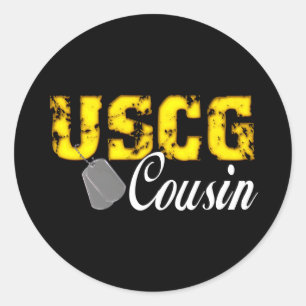 Pegatina Redonda uscg99cousinblk