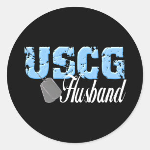 Pegatina Redonda uscg99esposo3blk