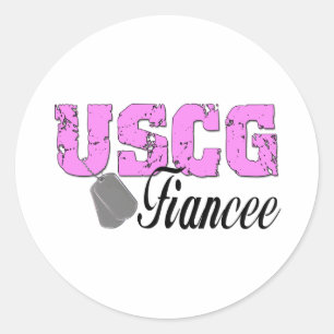 Pegatina Redonda uscg99fiancee2