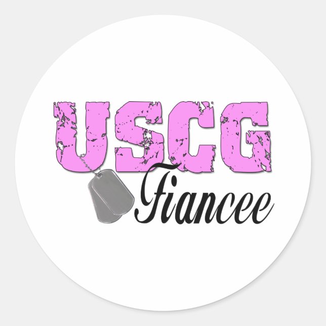 Pegatina Redonda uscg99fiancee2 (Anverso)