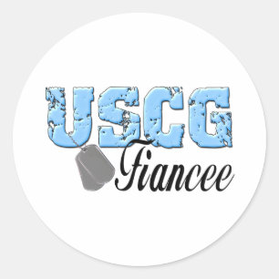 Pegatina Redonda uscg99fiancee3