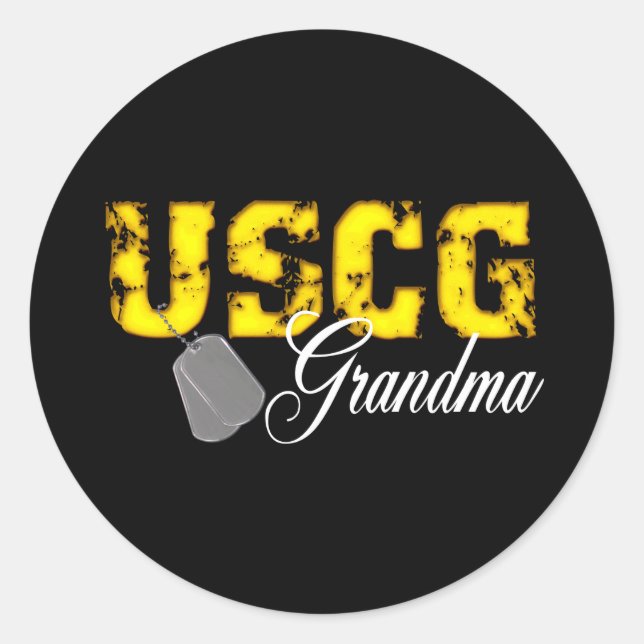Pegatina Redonda uscg99Grandmablk (Anverso)