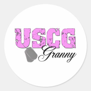 Pegatina Redonda uscg99granny2