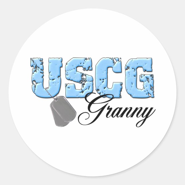 Pegatina Redonda uscg99granny3 (Anverso)