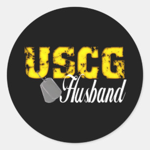Pegatina Redonda uscg99husbandblk