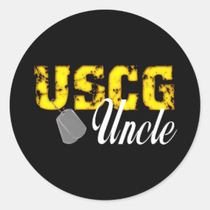 Pegatina Redonda uscg99uncleblk