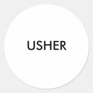 PEGATINA REDONDA USHER