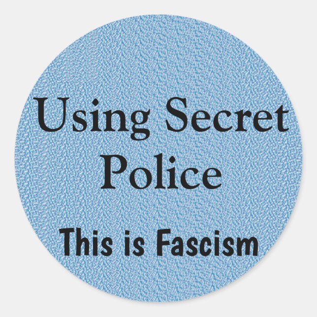 Pegatina Redonda Using Secret Police (Anverso)