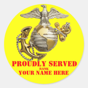 PEGATINA REDONDA USMC