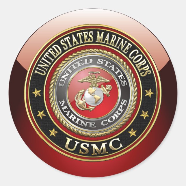 Pegatina Redonda USMC Emblem [Edición Especial] [3D] (Anverso)