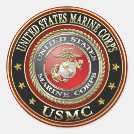 Pegatina Redonda USMC Emblem [Edición Especial] [3D]