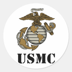 Pegatina Redonda USMC [plantilla]
