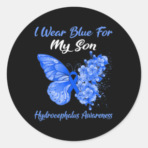 Pegatina Redonda Uso Azul Para Mi Hijo Hidrófano Conciencia