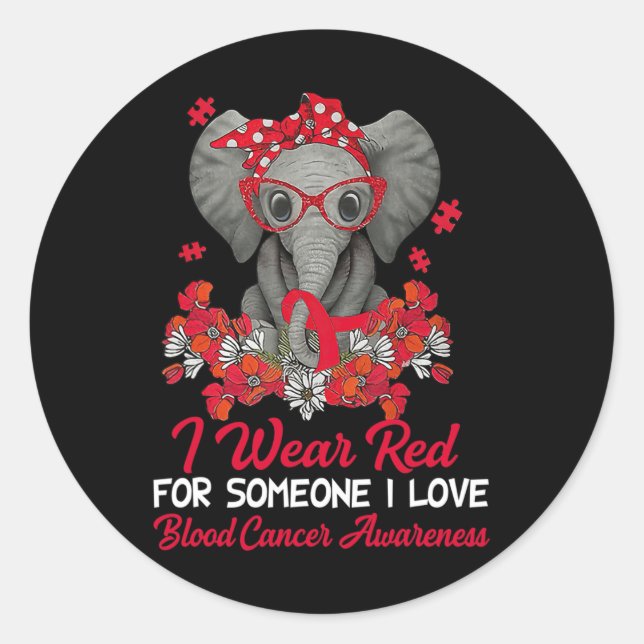 Pegatina Redonda Uso Cinta Roja Para Concienciar Sobre El Cáncer De (Anverso)