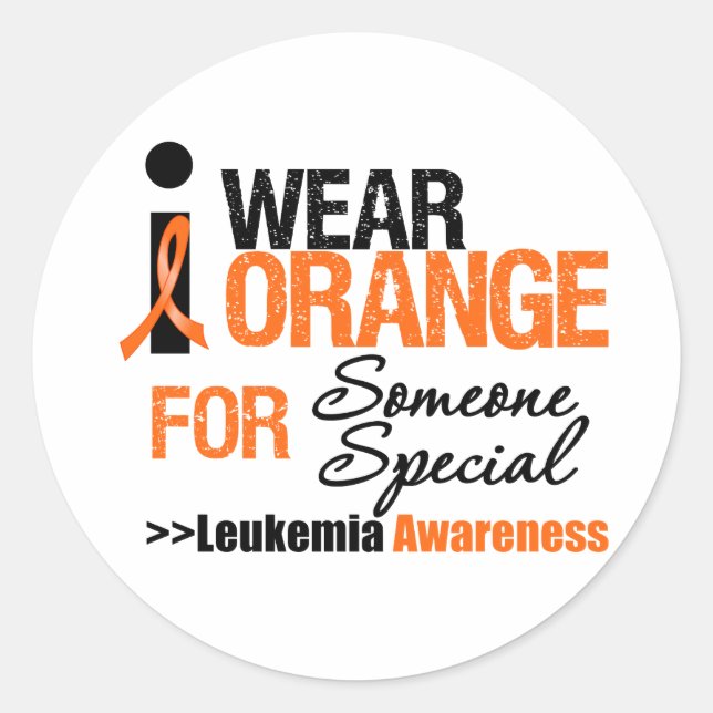 Pegatina Redonda Uso Naranja Para Alguien Especial (Anverso)