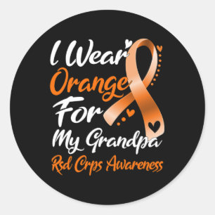 Pegatina Redonda Uso Naranja Para Concienciar A Los Crps De Mi Abue