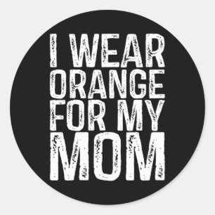 Pegatina Redonda Uso Naranja Para Concienciar A Mi Mamá Sobre La Le