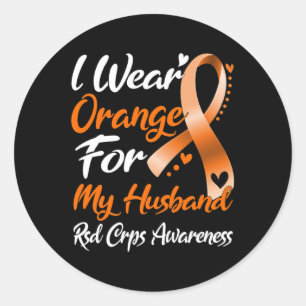 Pegatina Redonda Uso Naranja Para Concienciar A Mi Marido Rsd Crps