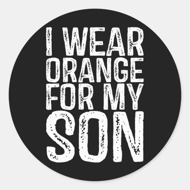 Pegatina Redonda Uso Naranja Para Concienciar Sobre Leucemia En Mi  (Anverso)