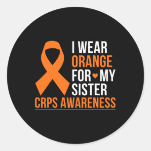 Pegatina Redonda Uso Naranja Para Mi Hermana Rsd Crps Awareness Mon