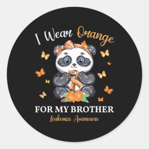 Pegatina Redonda Uso Naranja Para Mi Hermano Leucemia Awareness Pa