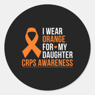 Pegatina Redonda Uso Naranja Para Mi Hija Rsd Crps Conciencia R