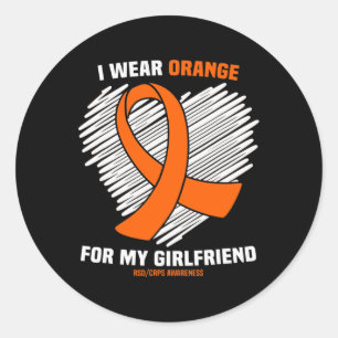 Pegatina Redonda Uso Naranja Para Mi Novia Rsdcrps Conciencia