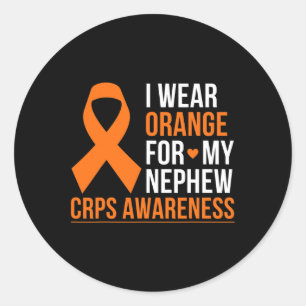 Pegatina Redonda Uso Naranja Para Mi Sobrino Rsd Crps Awareness Mon