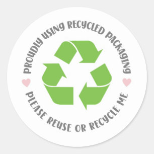 Pegatina Redonda uso orgullosamente de ecológicos de envío de envas