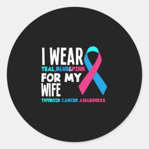 Pegatina Redonda Uso Para Mi Esposa Conciencia Sobre El Cáncer Tiro