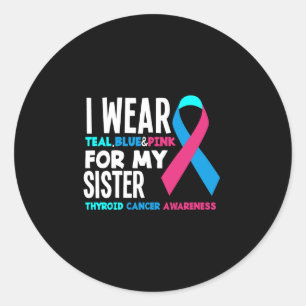 Pegatina Redonda Uso Para Mi Hermana Conciencia Sobre El Cáncer De 