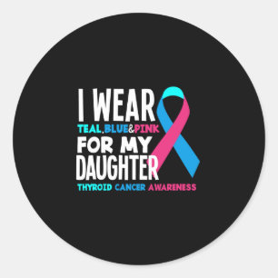 Pegatina Redonda Uso Para Mi Hija Conciencia Sobre El Cáncer De Tir